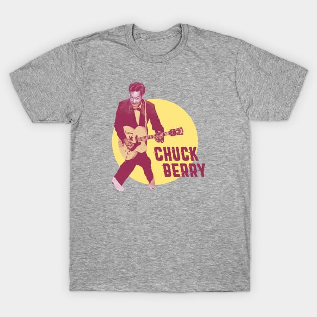 Chuck Berry - Father of Rock and Roll RETRO T-Shirt by Pitchin' Woo Design Co.